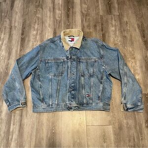 Vintage 1990s TOMMY HILFIGER Men's Denim Jacket Size XL